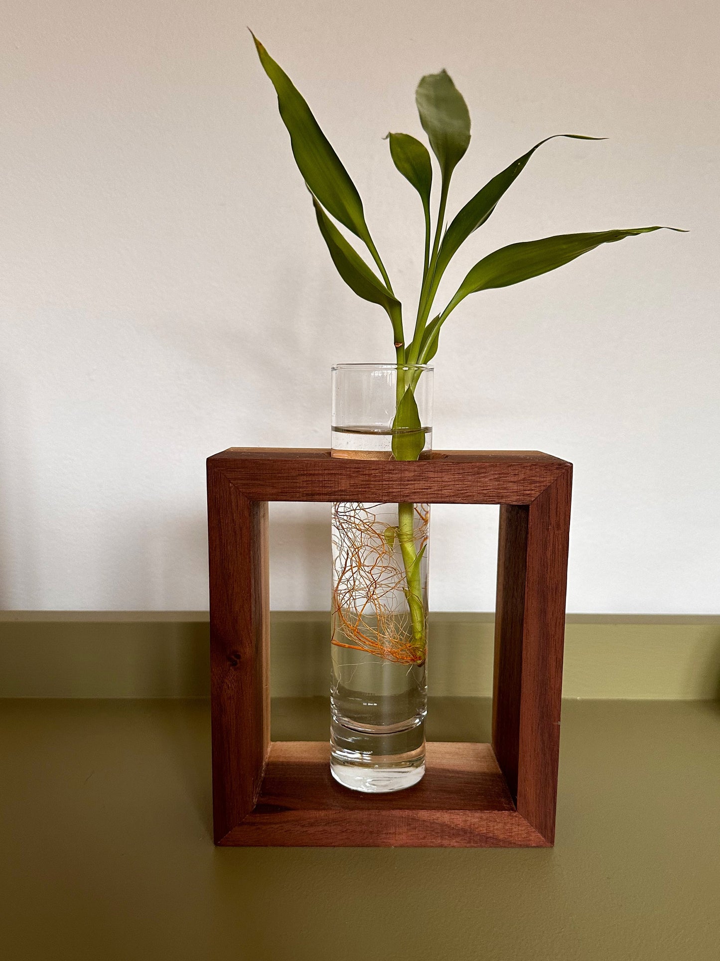 Handcrafted Solid Wood Bud Vase Propagation Station