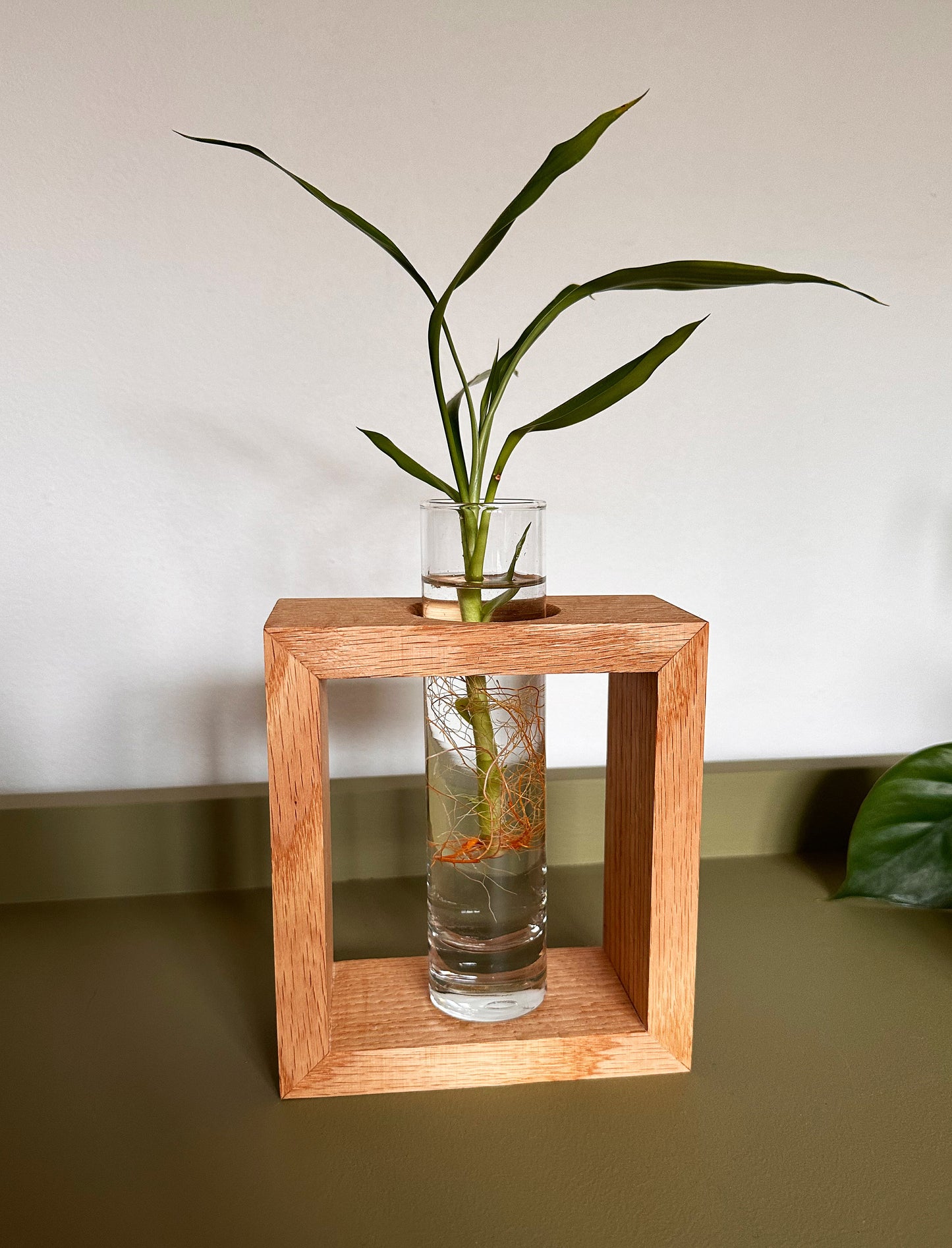 Handcrafted Solid Wood Bud Vase Propagation Station