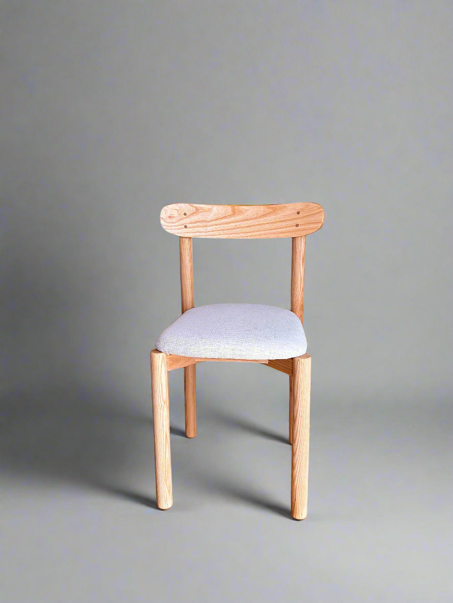 Handcrafted Dining Chair - Mid-Century Modern Wooden Furniture - Solid Ash Wood Kitchen Chair