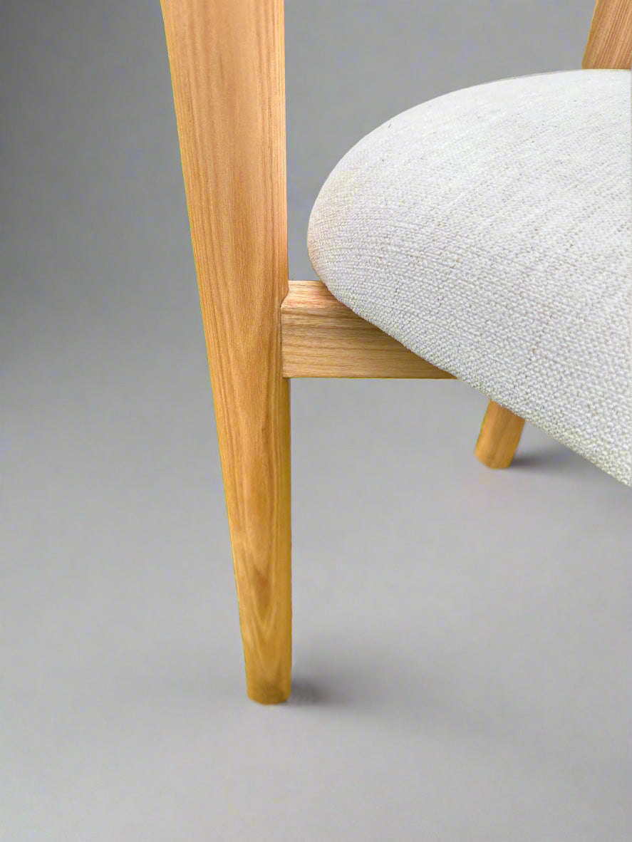 Handcrafted Dining Chair - Mid-Century Modern Wooden Furniture - Solid Ash Wood Kitchen Chair