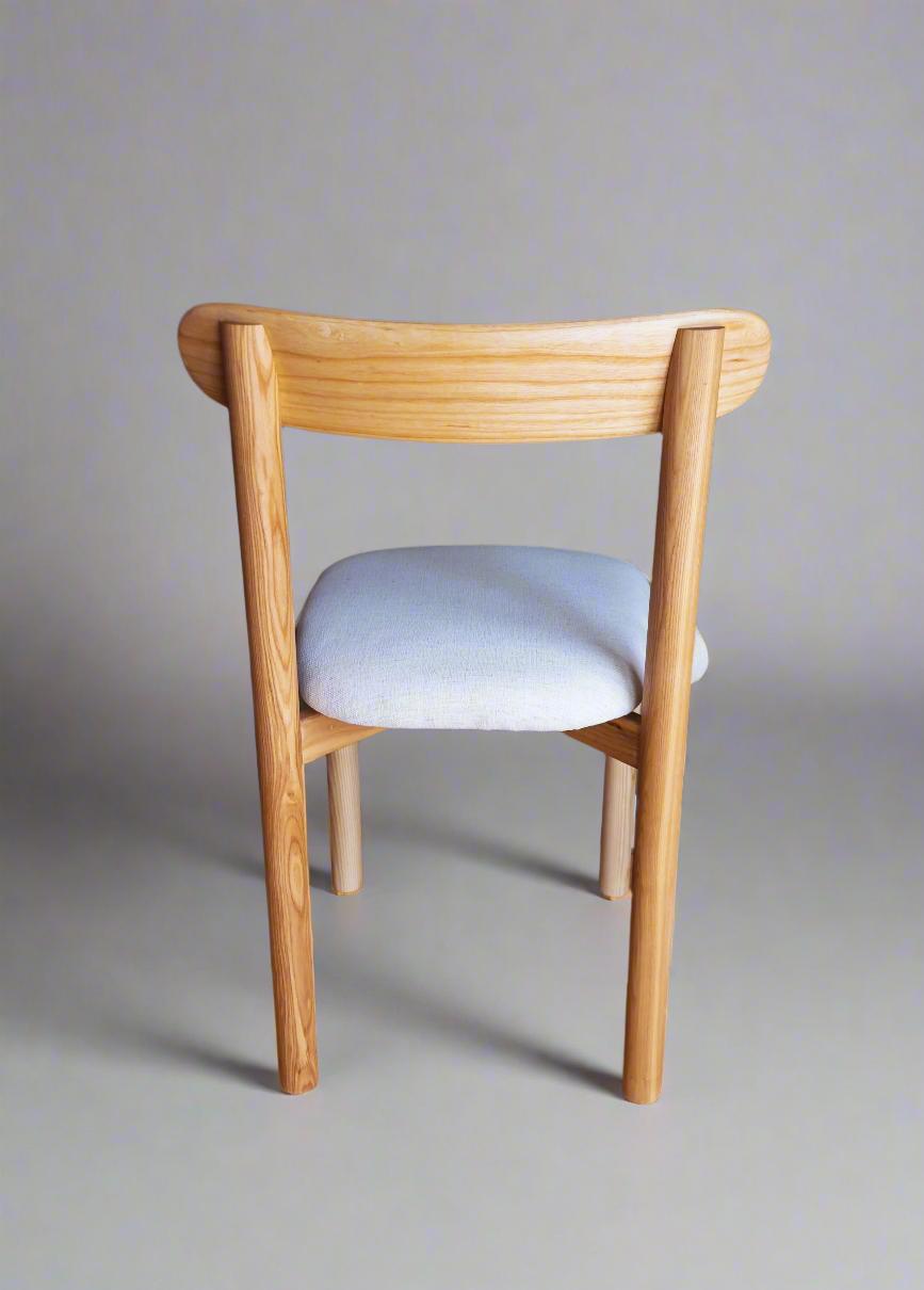 Handcrafted Solid Ash Wood Dining Chair - Mid-Century Modern Kitchen Furniture