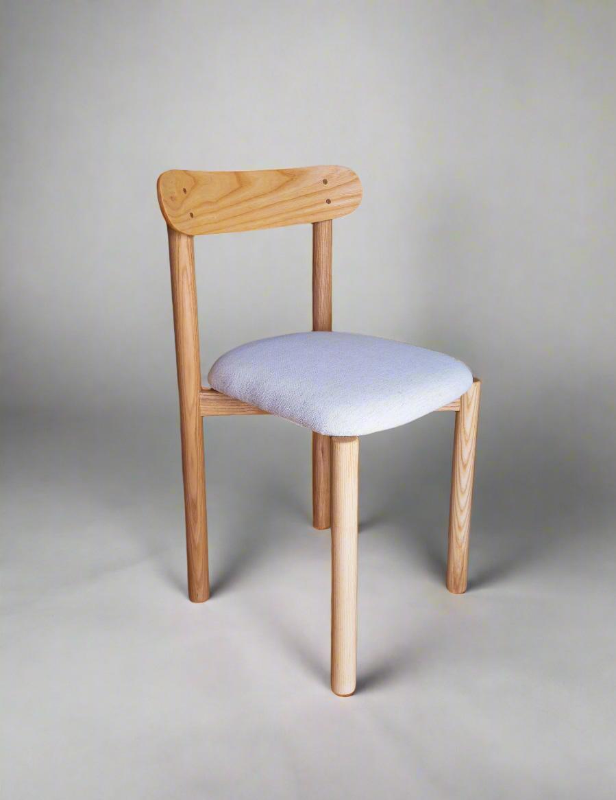Handcrafted Solid Ash Wood Dining Chair - Mid-Century Modern Kitchen Furniture