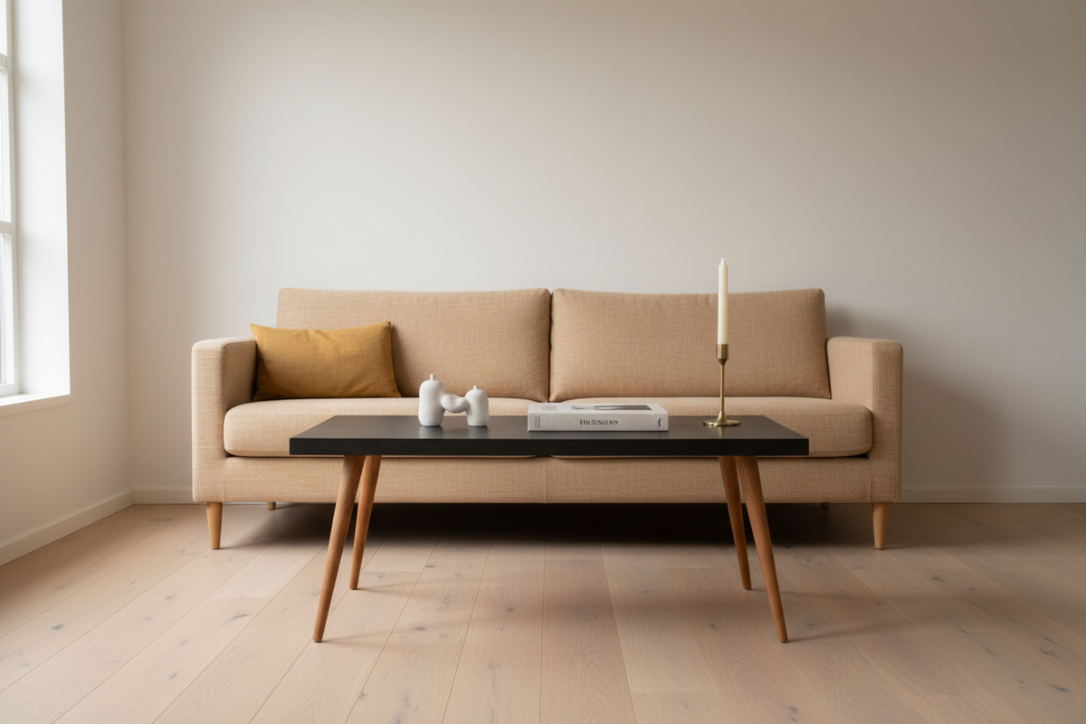 Ebonized Coffee Table — Living Room