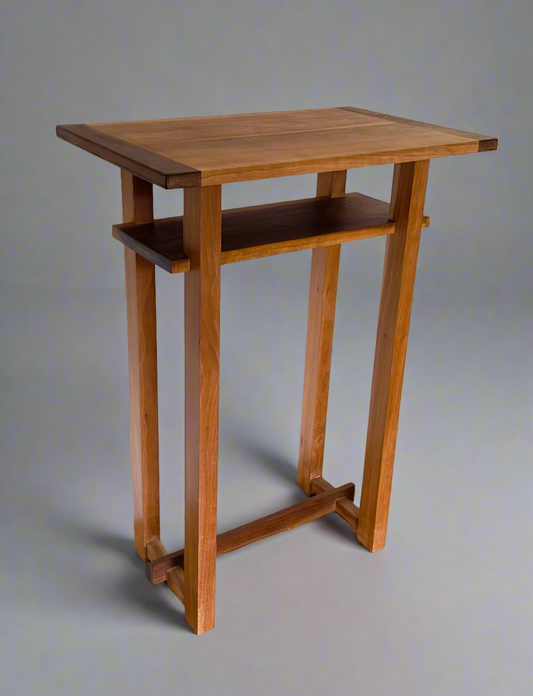 Cherry/Walnut End Table, 2 Tier solid wood