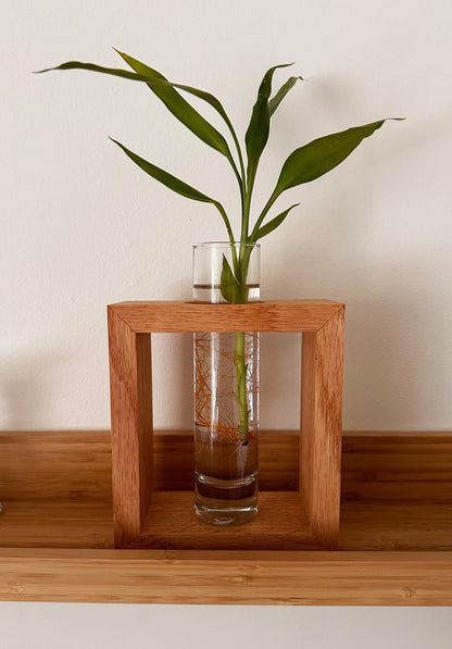 Handcrafted Solid Wood Bud Vase Propagation Station