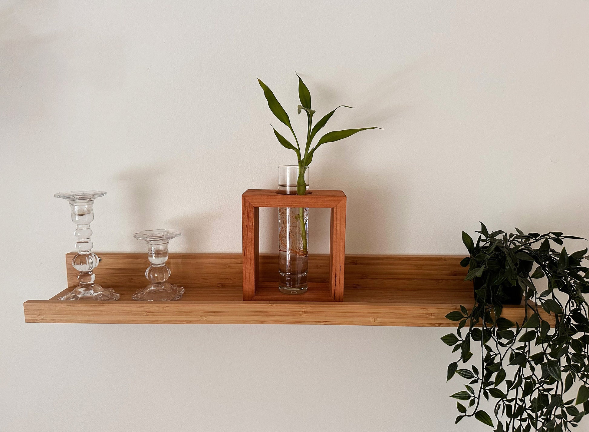 Handcrafted Solid Wood Bud Vase Propagation Station