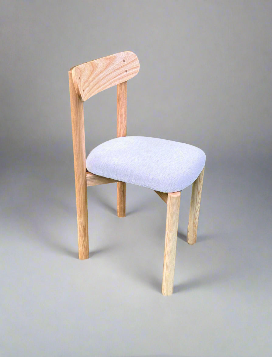 Handcrafted Dining Chair - Mid-Century Modern Wooden Furniture - Solid Ash Wood Kitchen Chair