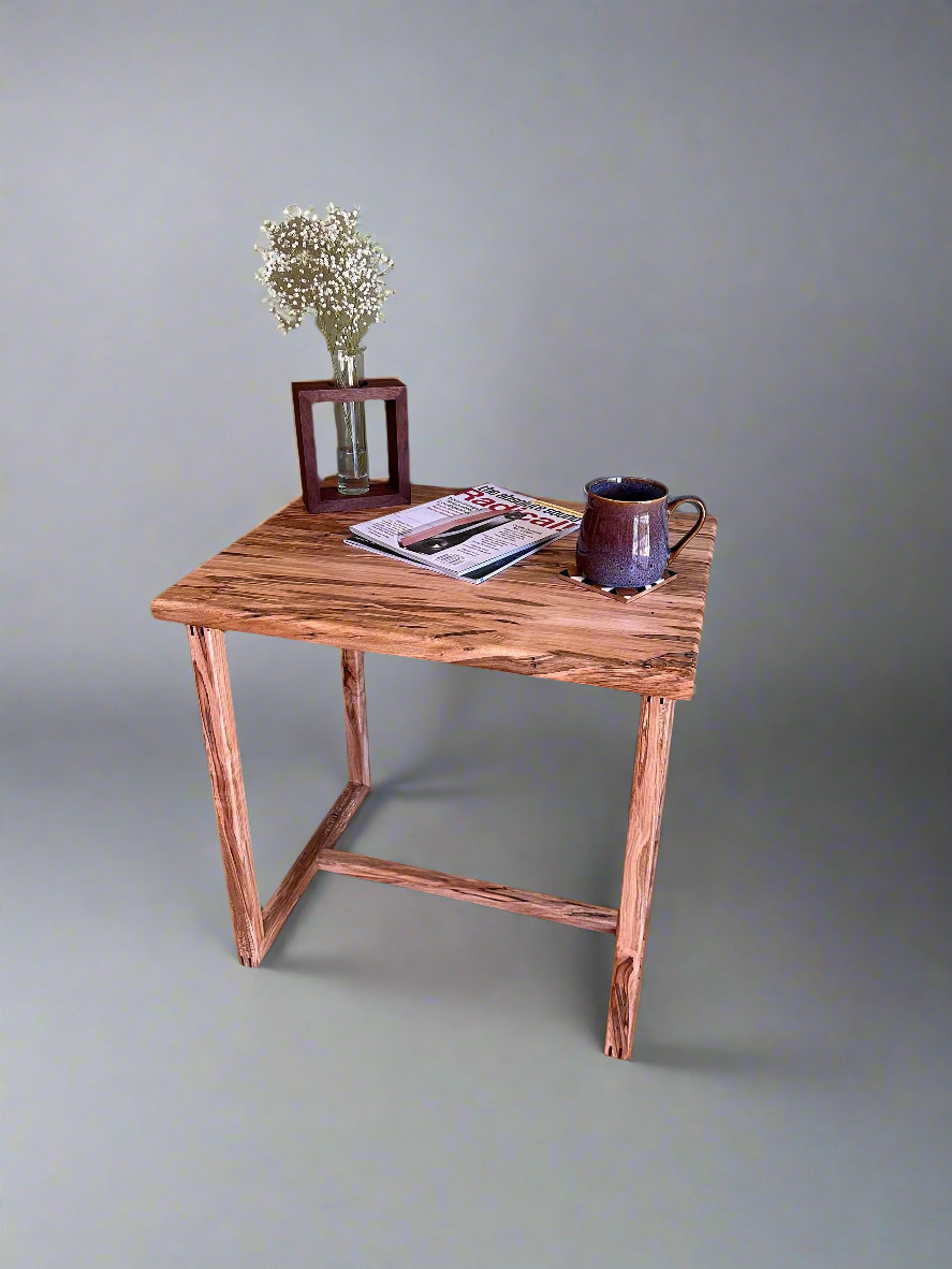 Solid Wood Minimalist End Table - Modern Scandinavian Wood Furniture