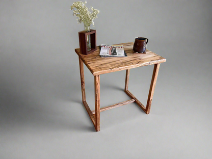 Solid Wood Minimalist End Table Modern Scandinavian Wood
