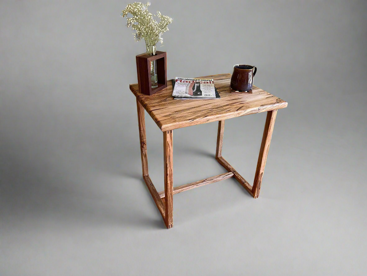 Solid Wood Minimalist End Table - Modern Scandinavian Wood Furniture