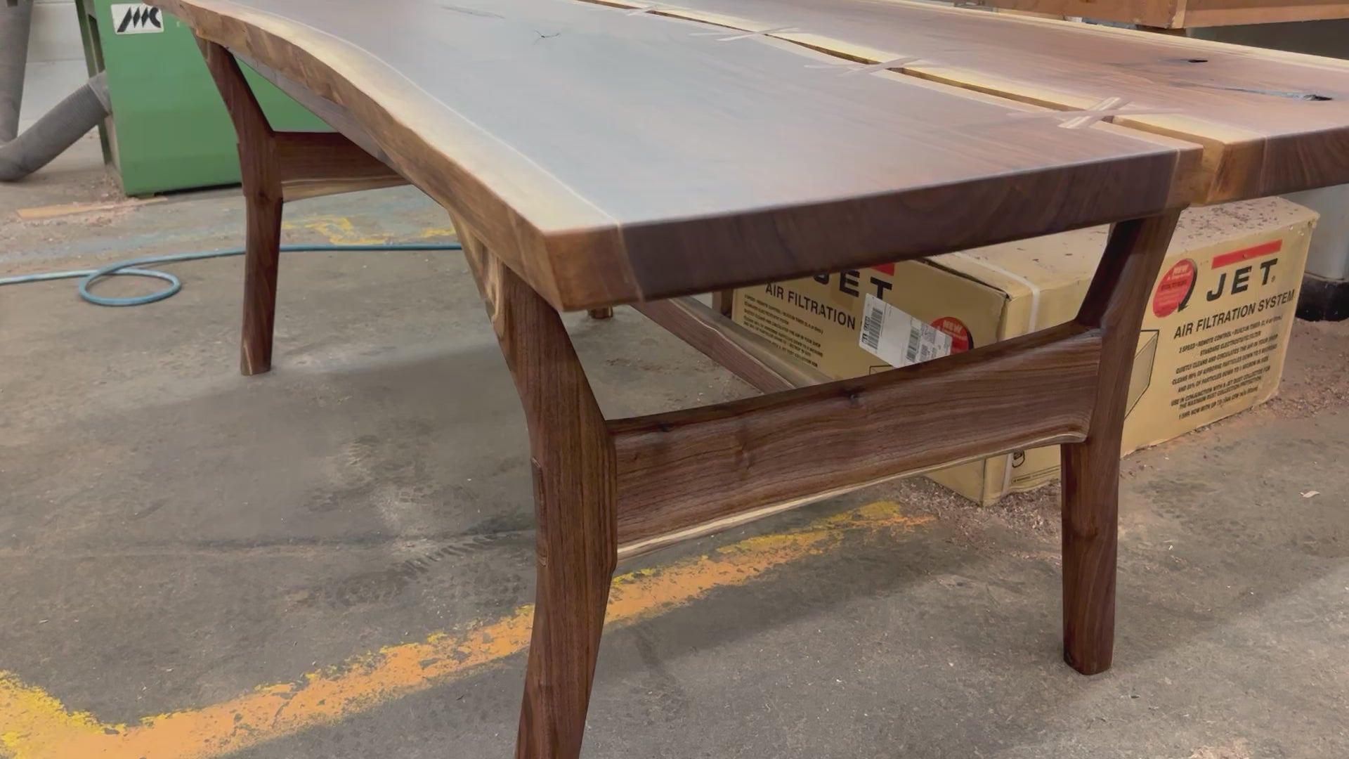 Stitch Table – Quarter‑Sawn Slab Table