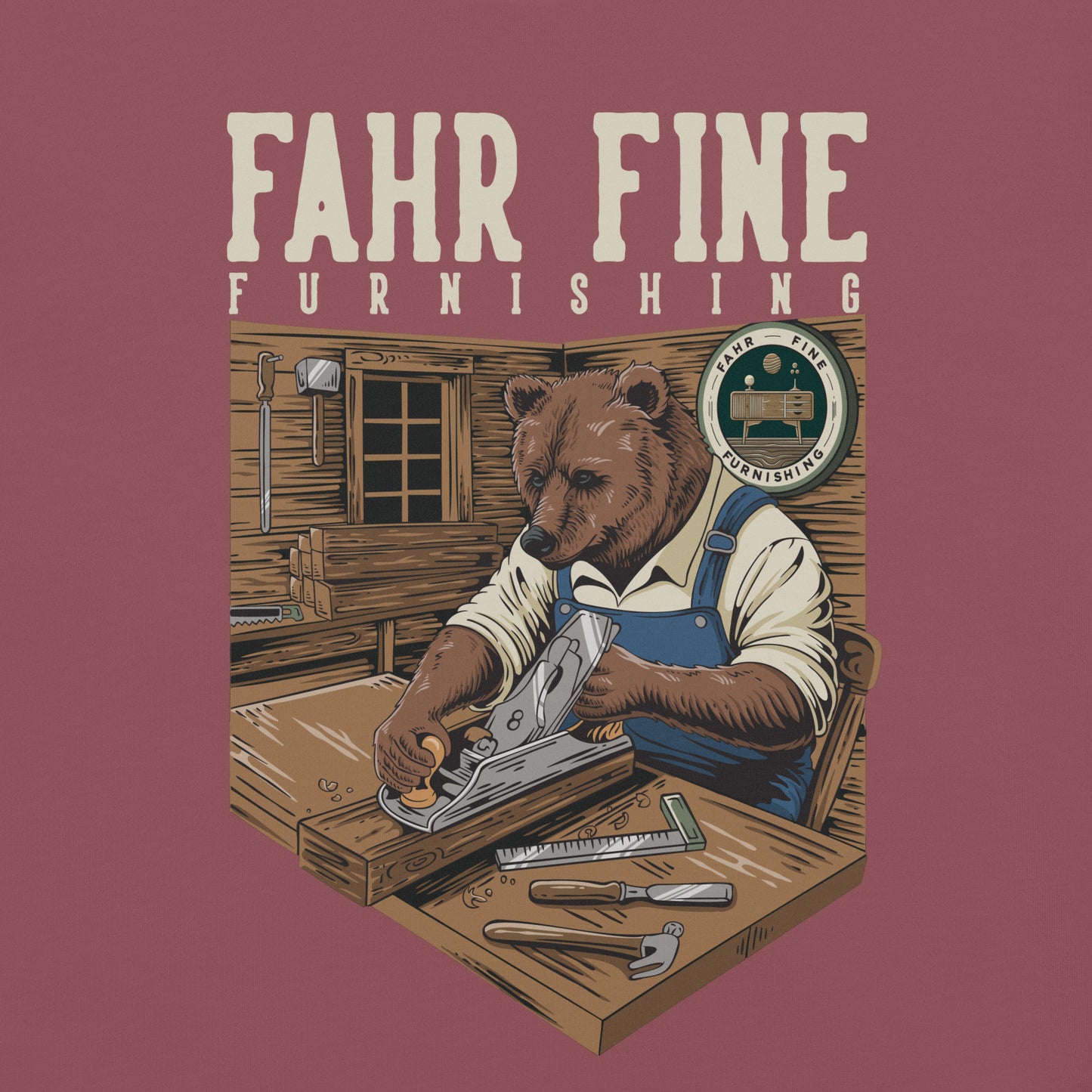 Heavyweight Fahr Fine Furnishing "Bear" Tee