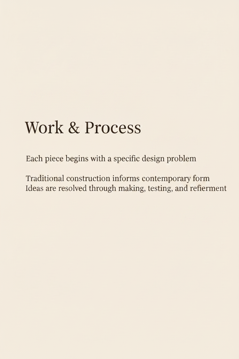 Work & Process text tile